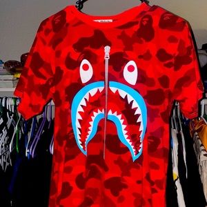 Bape shirt pre owned too sell